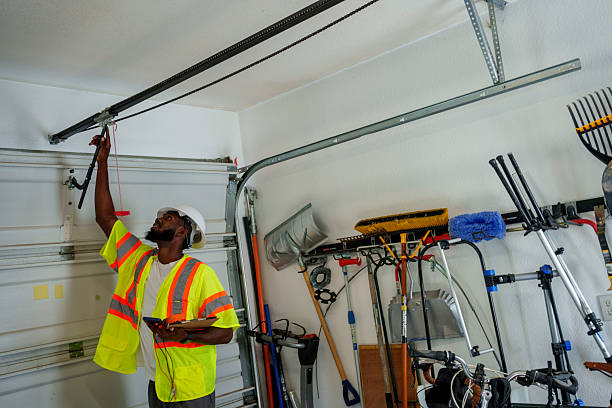 Professional Garage Door Installation technician working in Union Point, GA